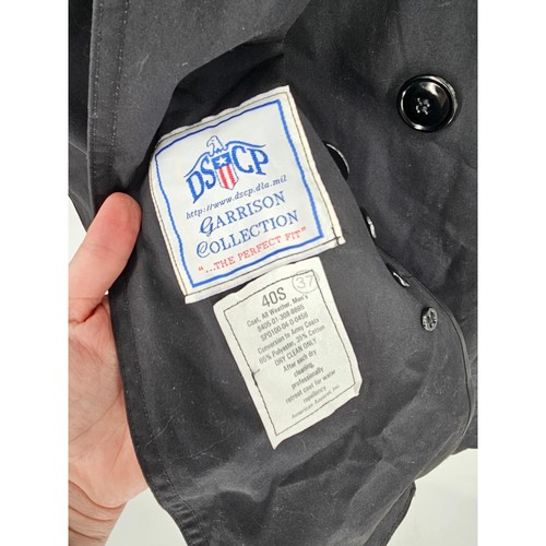 US Military All Weather Trench Coat Black Garrison Collection Sz 40S - Picture 4 of 5