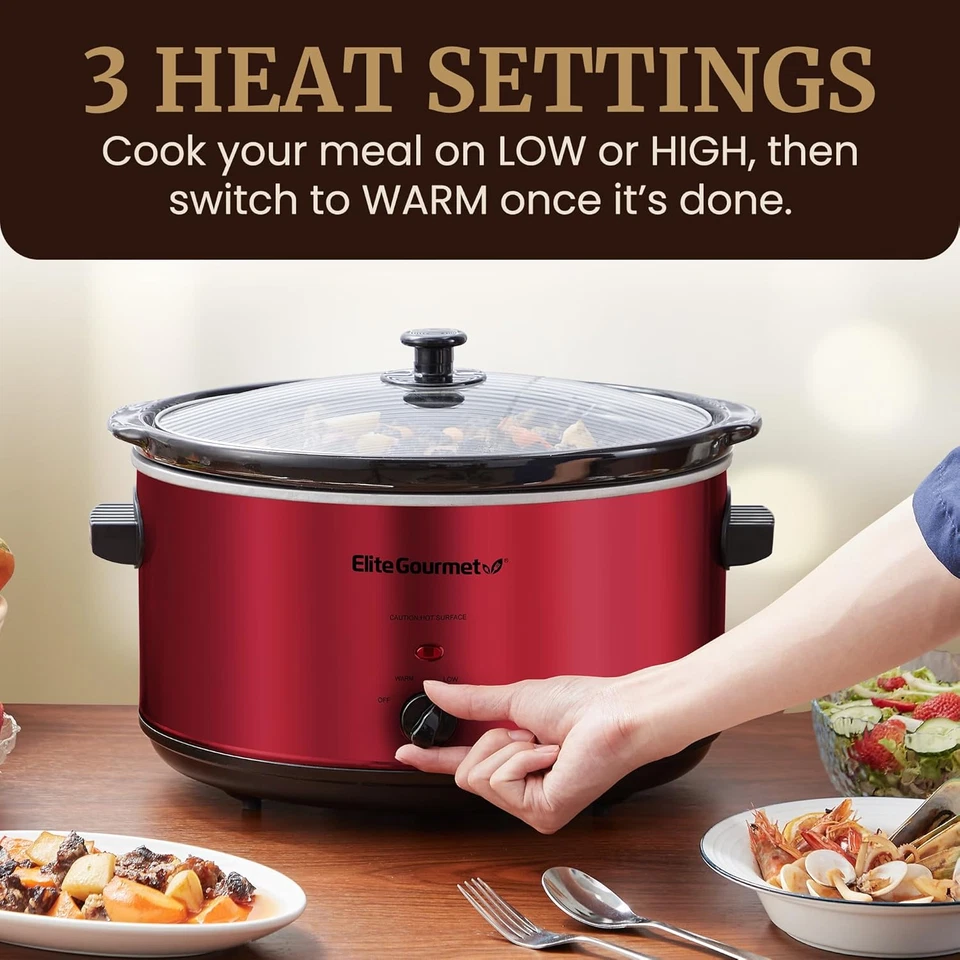 MST-900RXT# Electric Ceramic XL Jumbo Slow Cooker, Adjustable Temp, Entrees, Sau - Image 2 of 4