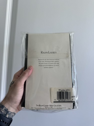 Vintage 1999 Ralph Lauren Remington Hall Green Standard Pillowcases NOS - Picture 3 of 4