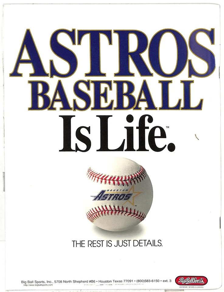 Craig Biggio Autographed 1996 Astros Magazine Program JSA - Image 2 of 3