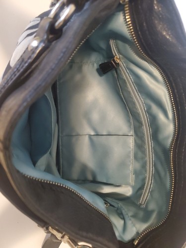 Vintage Coach 12674 Tasche schwarz/Jacquard außen, Lederbesatz - Bild 6 von 7