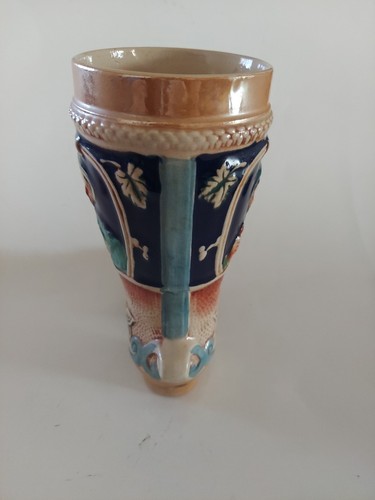 VINTAGE CERAMIC GERZ HANDGEMALT BOOT BEER STEIN W. GERMANY - Picture 6 of 7