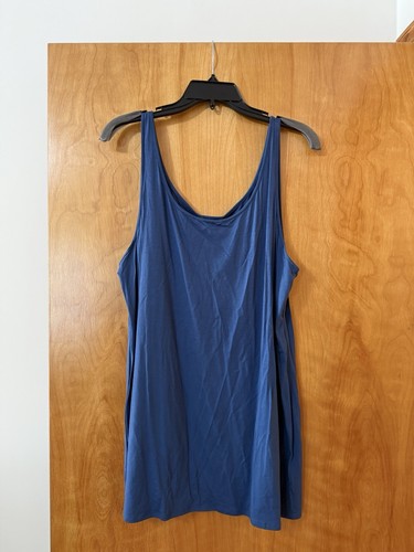 Camiseta sin mangas Eileen Fisher ligera viscosa cuello redondo nueva con etiquetas azul XL PRECIO DE VENTA SUGERIDO POR EL FABRICANTE $108 - Imagen 10 de 10