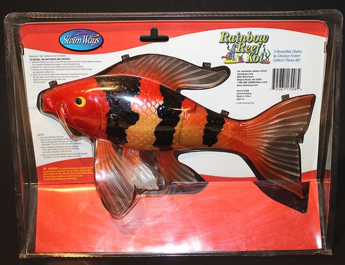 Vintage SwimWays Rainbow Reef Koi Fish for Pool Realistic Swimming Action SEALED - Picture 2 of 2
