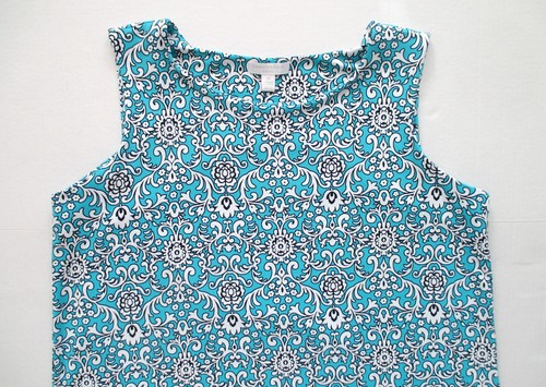 Charter Club Liquid Knit Dress Size 2X Floral Paisley Comfy Sleeveless - Picture 4 of 8