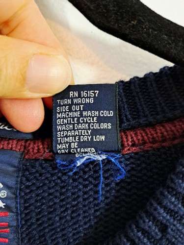 Salty Dog Gant Vintage Herren Golf Pullover Handgerahmt 3XLT Navy Bestickt - Bild 4 von 4