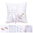 1pc Ehering Kissen Heiraten Paar Ringhalter Hochzeitskissen (Weiß)