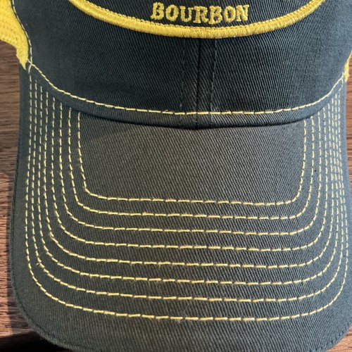Hill Billy Bourbon Snapback Hat 86 Proof Green Yellow Mesh Stitched NEW - Picture 2 of 15