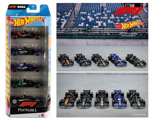 Hot Wheels 1:64 Basic Formel 1 F1 Racing 5er Pack Autos Set Diecast Modell GF58-6B - Bild 1 von 5