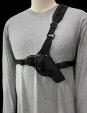 For 3" COLT KING COBRA, Right Hand CHEST Holster with Ammo Loops