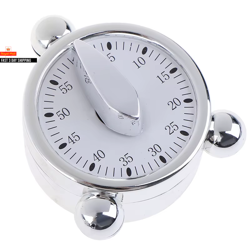 60Minutes Mechanical Cooking Reminders Alarm Clock for Kitchen Countdown Timer