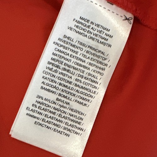 Lauren Ralph Lauren Red Cotton Puff Sleeve Midi Dress Sz 14 Preppy Princess - Picture 14 of 15