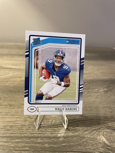 2024 Donruss Malik Nabers Rated Rookie Base Giants #383 RC Rookie - Picture 3 of 4