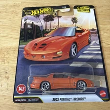 Hot Wheels Premium Boulevard 2002 Pontiac Firebird #143 1:64 Real Riders NEW