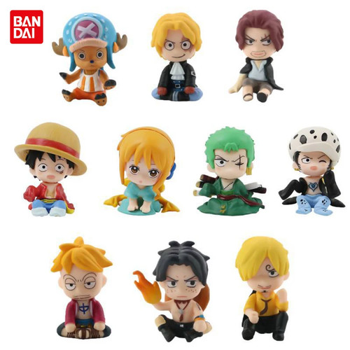 10er Set Anime One Piece Figur Spielzeug Luffy Roronoa Zoro 4 cm Q Version Action - Bild 15 von 24