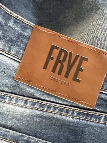 Frye Straight Leg Opaque Blue Denim Jeans, Women 28 Inseam 34 Waist - Picture 6 of 9