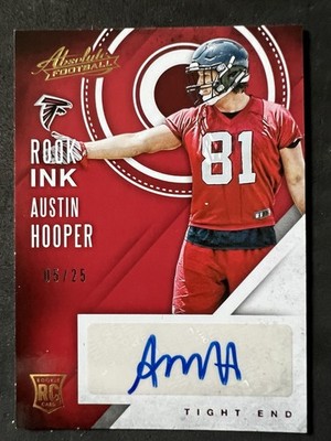 2016 ABSOLUTE FOOTBALL #6 AUSTIN HOOPER ROOK INK 5/25 AUTO RC