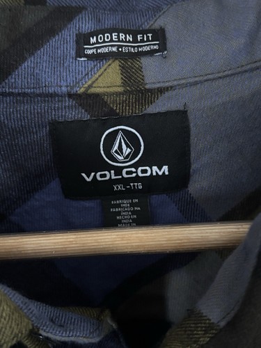 Volcom Men's Plaid Flannel Shirt XXL NWT - Picture 2 of 4