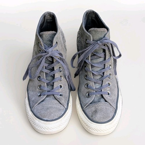 Converse Chuck Taylor All Star Lux Hidden Wedge Sneakers Women's 7 Gray Suede - Picture 3 of 13