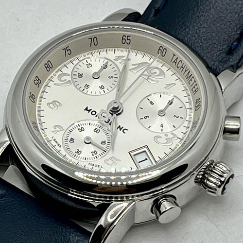 Montblanc Damen Armbanduhr Quarz Chronograph überholt Silber Edelstahl - Bild 2 von 10