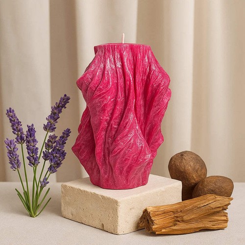 VOSK Handmade Candle - Veil Candle, Merlot Glow, Lavender (Small) - Picture 5 of 7