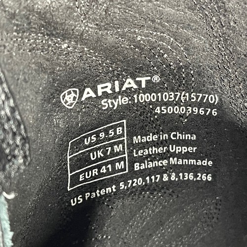 Ariat Damen schwarz Leder Western Cowboystiefel Stil 10001037 Größe 9,5B - Bild 8 von 10
