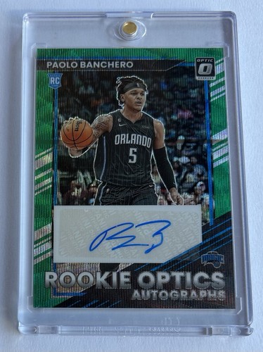 Paolo Banchero 2022-23 Donruss Optic Rookie Optic Autographs Green Wave - Bild 1 von 2