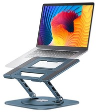 Navy Adjustable Laptop Stand, 360 Rotating, Ergonomic, Foldable, 16-in Notebook
