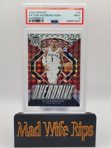 2023 Mosaic #16 Victor Wembanyama Overdrive Mosaic Prizm Rookie PSA 9 Spurs!
