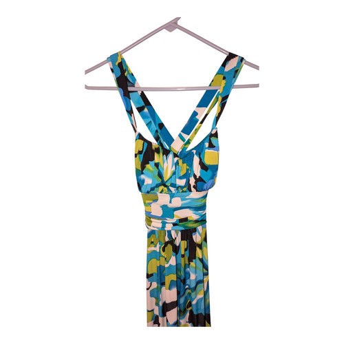 Vestido Bisou Bisou Para Mujer 4 Maxi Entrecruzado Correa Floral Tropical - Imagen 8 de 12