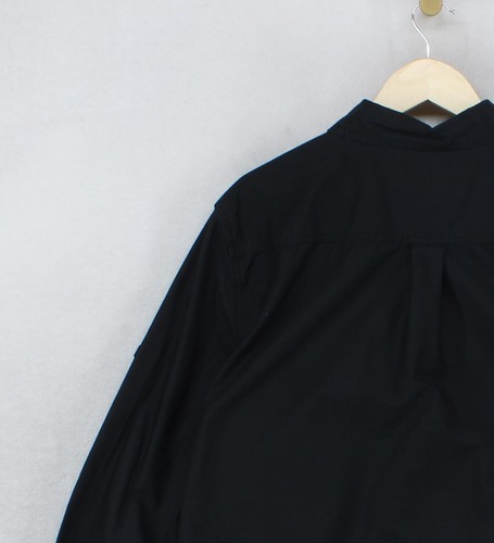 Barbour Overshirt Mens Size XL Black Snap Button Cotton Collared - Picture 11 of 15