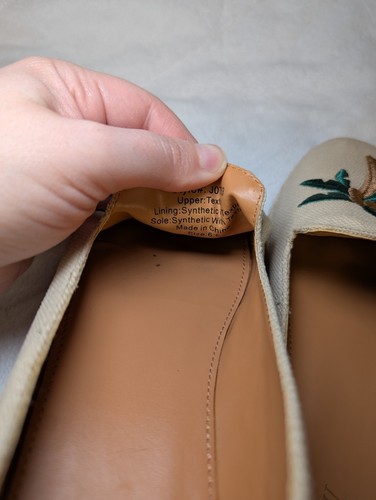 J Crew Womens Embroidered Palm Tree Coconut Cocktail Canvas Espadrilles 6.5 Flat - Picture 7 of 8
