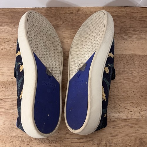 Sneakers basse lifestyle Rothy's The slip on blu tessuto maglia a pois donna 9 - Foto 6 di 8