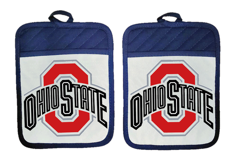 Ohio State Buckeyes Block "O" Topflappen Ofenhandschuhe Warm Pad Leinen Handtuch DZ147DPH - Bild 5 von 14