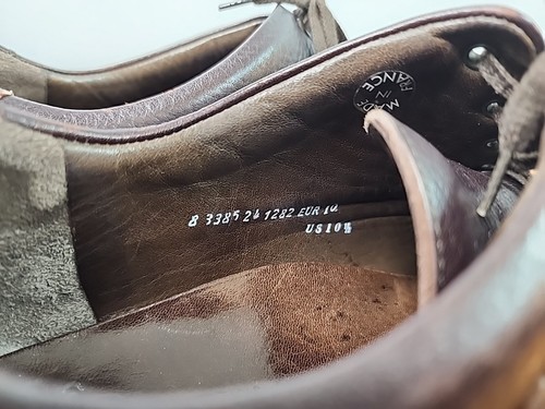 Mephisto Brown Pebble Leather Oxford Shoes Men's Size 10.5 Made in France - Picture 12 of 17