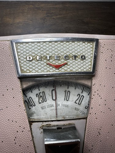 RARE 1950’s Vintage/Retro Detecto MCM Bathroom Scale - Pink With Silver Speckles - Picture 4 of 7