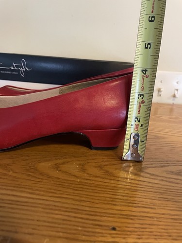 Soft Style “Angel 2” Red Low Heel Pump Womens Size 11 with Box - Picture 8 of 14