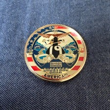 US Navy Submarine Challenge Coin Commander Squadron NINETEEN Used
