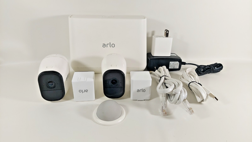 NETGEAR Arlo Pro Base Station VMB4000 Smart Security Hub with 2 Cameras - Picture 1 of 12