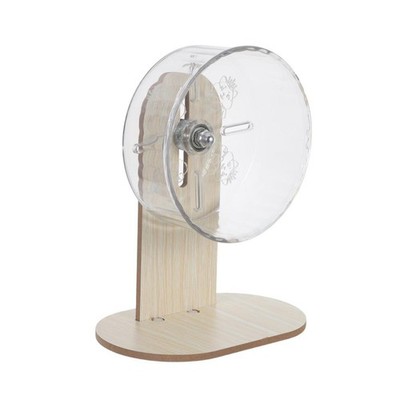 Silent Small Pet Wheel Reusable Plastic Cage Hamster Spinner with Wood Support