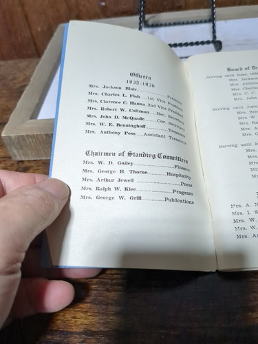 Lakewood College Club Ohio 1936 Verfassung Satzung Dienstplan organisiert 1926 - Bild 3 von 6