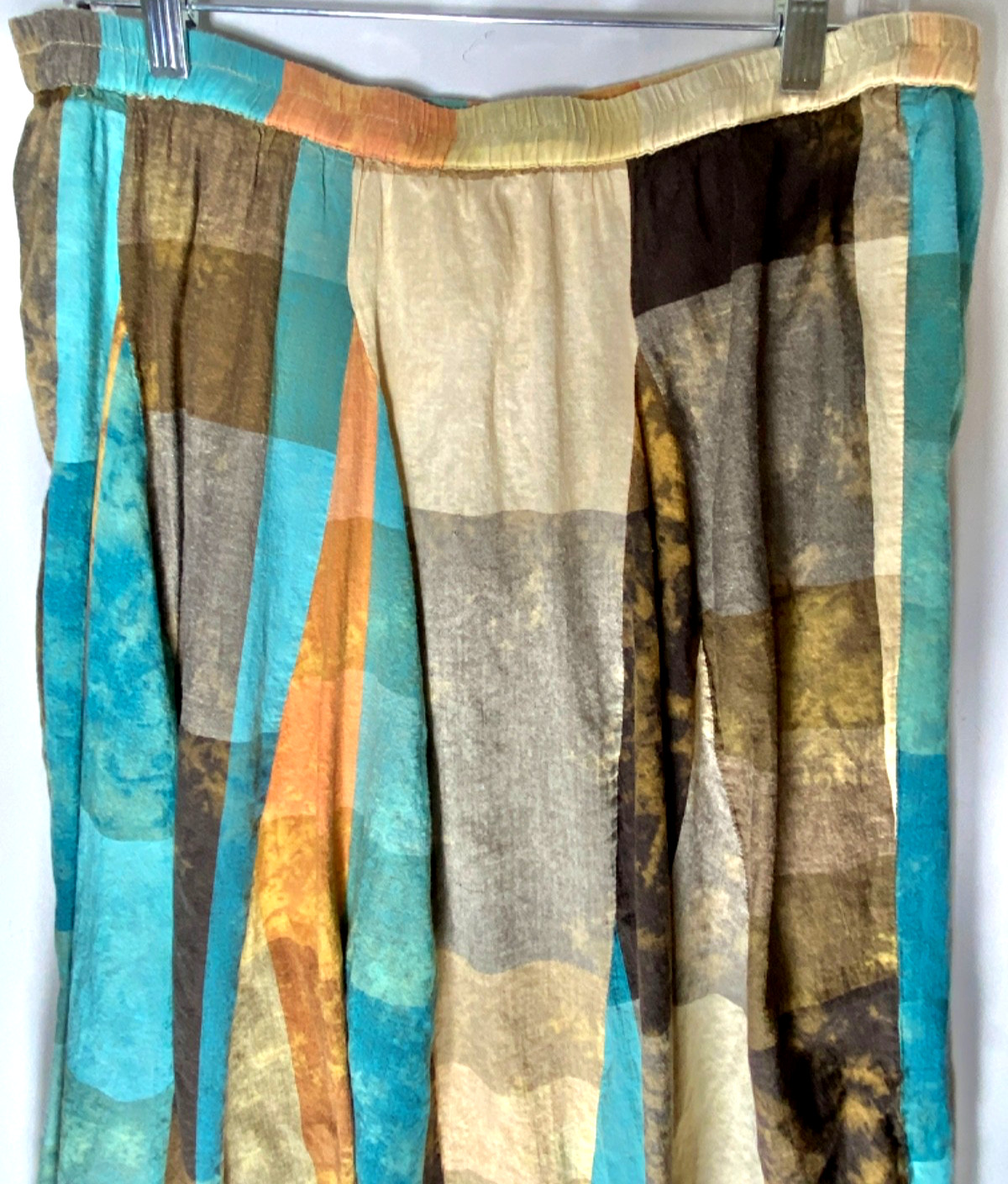 Notations Cotton Maxi Skirt Lined Patchwork Boho … - image 2