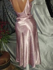 VTG SATIN SHINY LUX PAISLEY NIGHTGOWN PINK JNY HOLLYWOOD NIGHTIE LONG 38