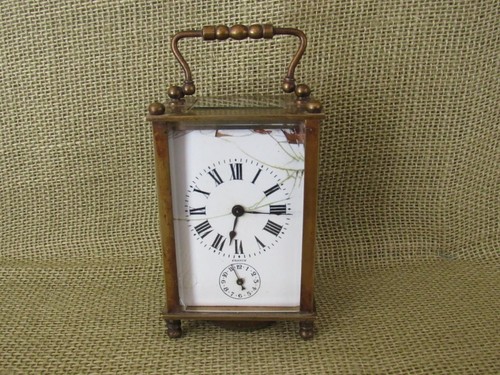 Antique French Made COUAILLET FRERES Carriage Clock ~ Alarm on Bottom ~ FPOR - Picture 1 of 21