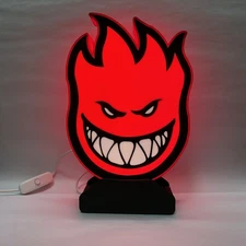 Spitfire Skateboard Wheels Light Box 3D Printed USB LED Lamp Neon Sign 7inch