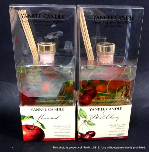 NEW LOT 2 SEALED YANKEE CANDLE MACINTOCH & BLACK CHERRY FRAGRANCED REED DIFFUSER - Picture 1 of 6