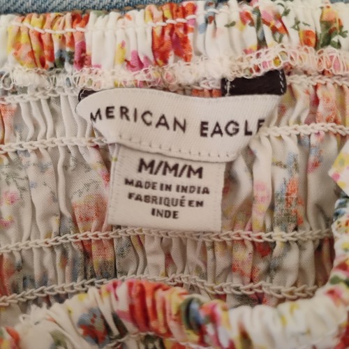 NWT American Eagle Lace Up Crop Tank Top Multi-Color Juniors Size M - Picture 7 of 8