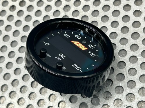 AEM 30-0307 X-Series Oil Pressure Gauge 0-150psi / 0-10bar Black Bezel - Picture 3 of 5