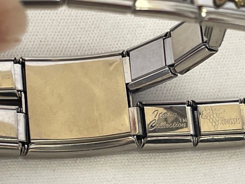 Vintage Double ITALIAN CHARM BRACELET -CHARMS, Marines, Hearts, American Flags - Bild 15 von 17
