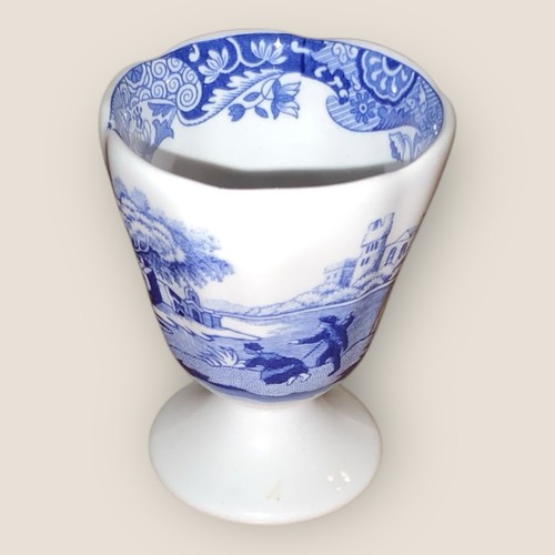 De Colección Spode Azul Italiano 3x Huevos Tazas Borde Vieira Acanalado Sello Negro Apenas Usado - Imagen 5 de 19